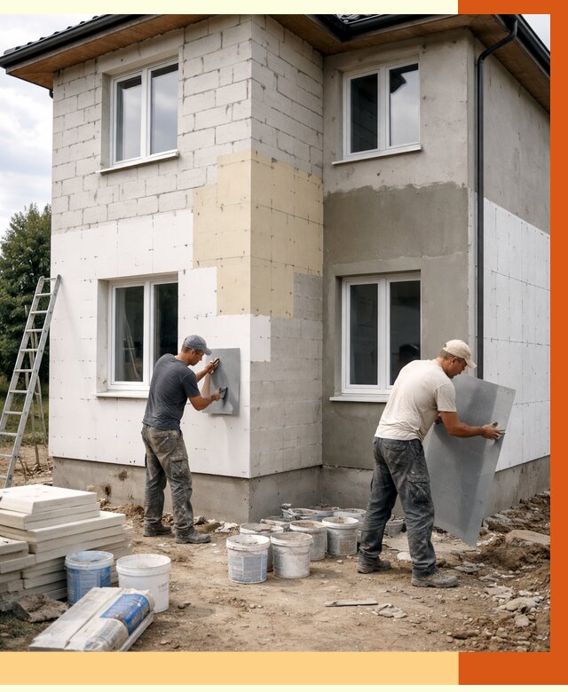 Утепление дома из газобетона в Анжере-Судженске от 4308 руб./м² — заказать у ТепломастерНжр